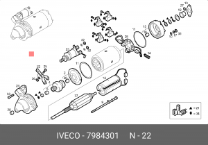 рычаг включения, стартер 7984301 IVECO