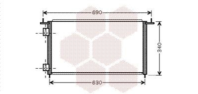 Конденсатор, кондиционер 25005210 VAN WEZEL