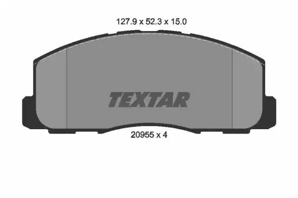 Комплект тормозных колодок, диско 2095501 TEXTAR