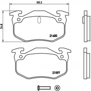 Комплект тормозных колодок, диско P68018 BREMBO