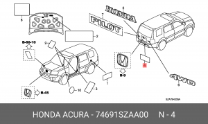 Деталь 74691SZAA00 HONDA