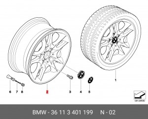 Диск колеса 36 11 3 401 199 BMW