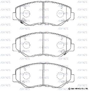 Колодки тормозные дисковые SN597P ADVICS
