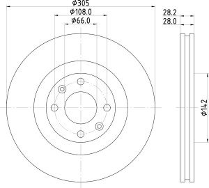 Тормозной диск MDC1288 MINTEX