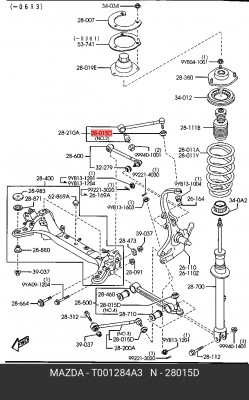Пыльник шаровой опоры T001284A3 MAZDA
