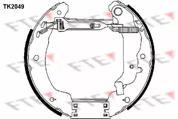Комплект тормозных колодок TK2049 FTE