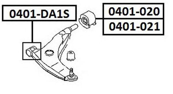 Сайлентблок 0401-DA1S ASVA