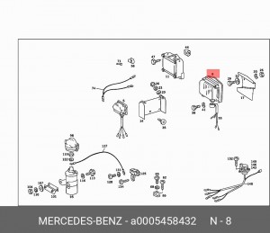Коммутатор, система зажигания A 000 545 84 32 MERCEDES BENZ