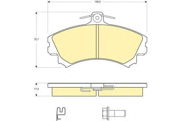 Комплект тормозных колодок, диско 6115841 GIRLING