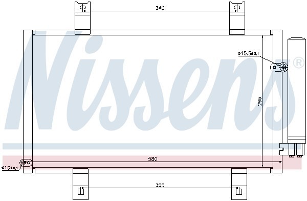 Конденсатор, кондиционер 94934 NISSENS
