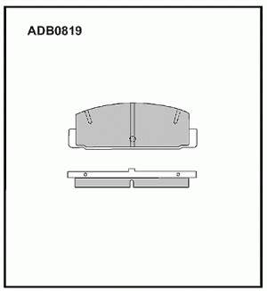 Колодки тормозные дисковые ADB0819 ALLIED NIPPON