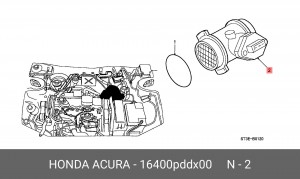Расходомер воздуха 16400PDDX00 HONDA