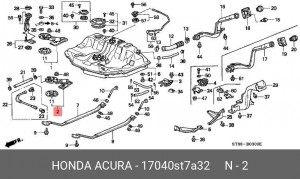 Фильтр, подъема топлива 17040-ST7-A32 HONDA