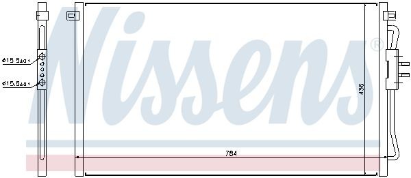 Конденсатор, кондиционер 94716 NISSENS