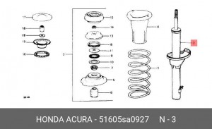 Амортизатор 51605SA0927 HONDA