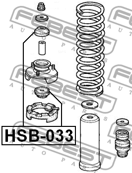 Сайлентблок - втулка амортизатора подвески HSB-033 FEBEST