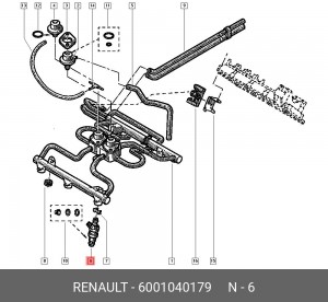 Клапанная форсунка 6001040179 RENAULT