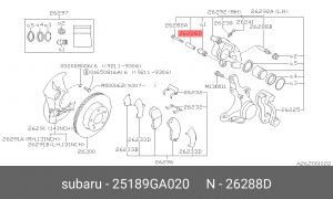 Деталь 25189GA020 SUBARU