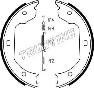 Комплект тормозных колодок, стояночная тормозная система 019029K TRUSTING
