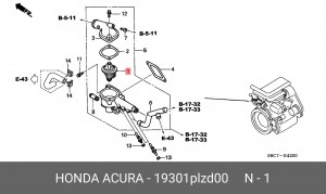 Термостат, охлаждающая жидкость 19301PLZD00 HONDA