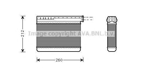 Радиатор отопителя BW6166 AVA