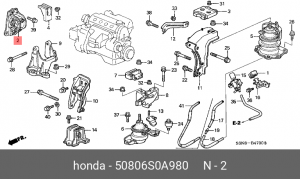 Опора коробки передач 50806S0A980 HONDA