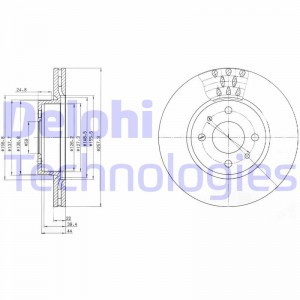 Тормозной диск BG2413 DELPHI