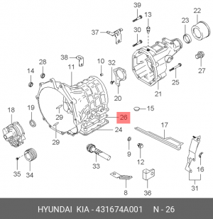 Прокладка МКПП 431674A001 MOBIS