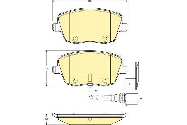 Комплект тормозных колодок, диско 6114721 GIRLING