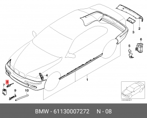 Контакт разъёма 61 13 0 007 272 BMW
