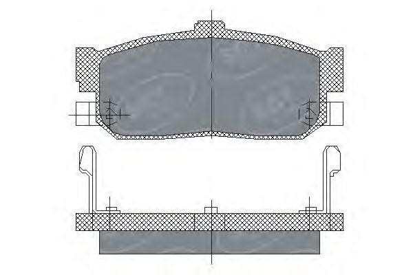Комплект тормозных колодок, диско SP139 SCT