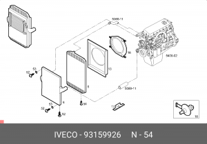 Болт, пробка радиатора 93159926 IVECO