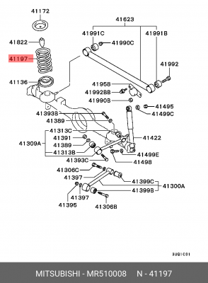 Пружина подвески MR510008 MITSUBISHI