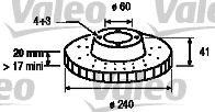 Тормозной диск 186790 VALEO PHC