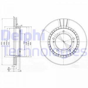 Тормозной диск BG3587 DELPHI