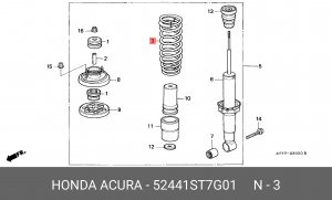 Пружина ходовой части 52441ST7G01 HONDA