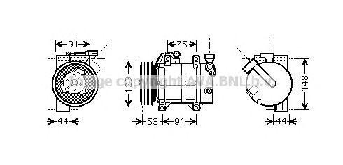 Компрессор, кондиционер DNK307 AVA