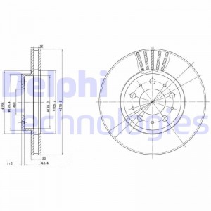 Тормозной диск BG2841 DELPHI