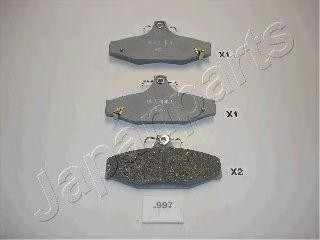 Комплект тормозных колодок, диско PP-997AF JAPAN PARTS GROUP