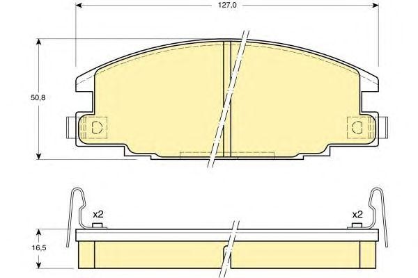 Комплект тормозных колодок, диско 6108709 GIRLING