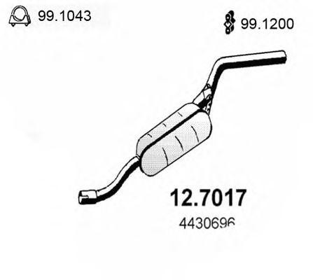 Глушитель выхлопных газов конечный 127017 ASSO