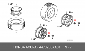 Колпак декоративный колесного диска 44732S0XA01 HONDA