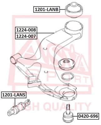 Рычаг подвески 1224-008 ASVA