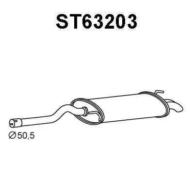 Глушитель выхлопных газов конечный ST63203 VENEPORTE