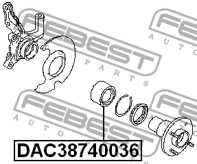 Подшипник ступицы колеса DAC38740036 FEBEST