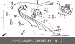 Свеча зажигания 9807957155 HONDA