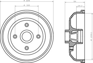Тормозной барабан MBD047 MINTEX