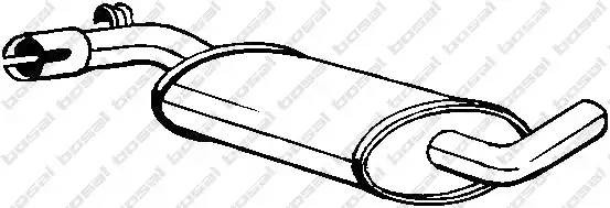 Средний глушитель выхлопных газов 233-361 BOSAL