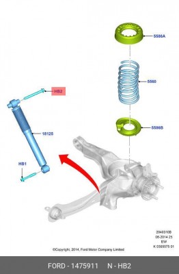 Болт подвески 1 475 911 FORD