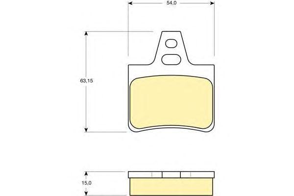 Комплект тормозных колодок, диско 6109869 GIRLING